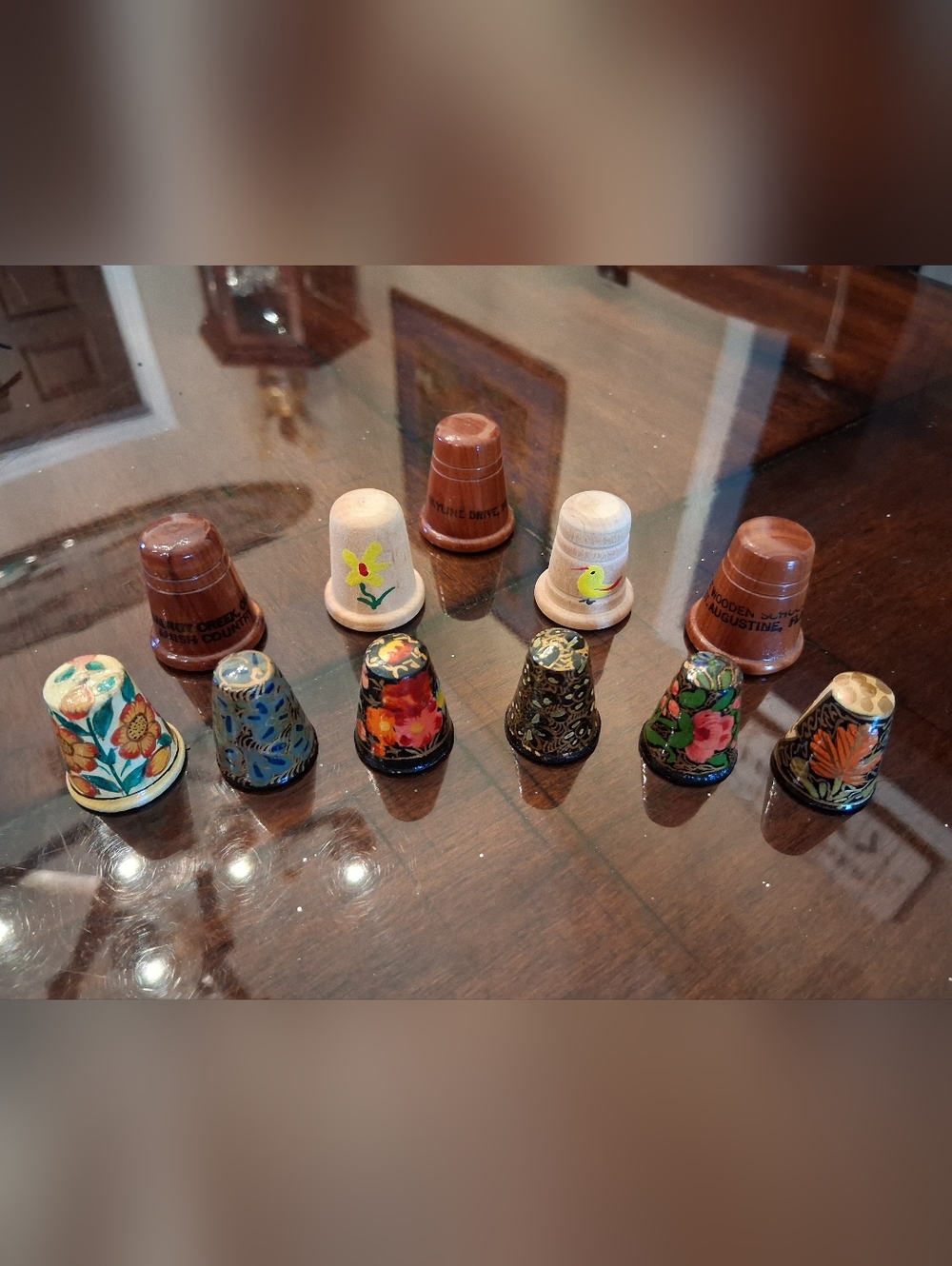 Vintage Wooden Thimble Bundle